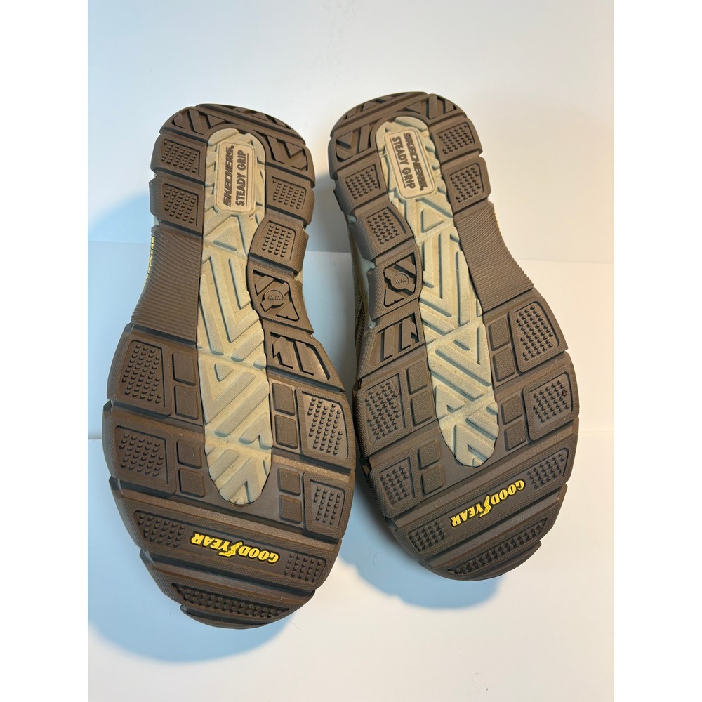 Skechers Relaxed Fit Extra Wide Slip On Shoes Goodyear Steady Grip Brown Mens 11 - Picture 4 of 5